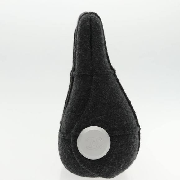 CHANEL Hip bag Hand Bag Wool Gray CC Auth bs18826 - Picture 3 of 16